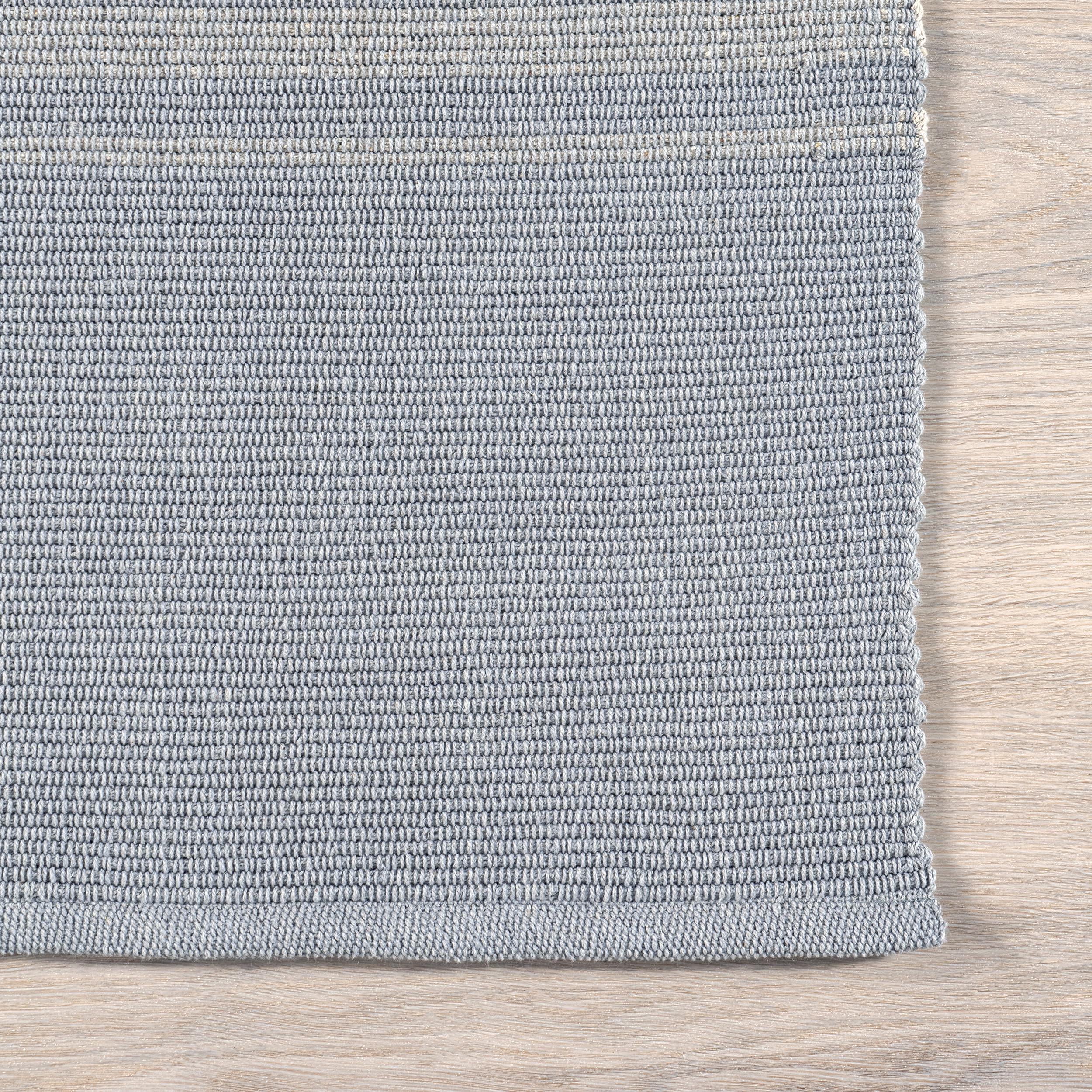 Rugs USA x Lauren Liess Bergamot Striped Cotton Area Rug, 3x5, Blue Grey