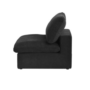 Sdorens Convertible Modular Sectional Sofa, Armless Chair, Customizable Modular Sectional Sofa for Living Room Office Apartment, Black