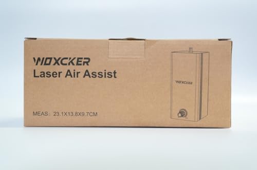 Woxcker Air Assist 30L/min Adjustable Air Assist Pump Kit for Cutting and Engravers, Removes Smoke and Dust/Reduces Surface Temperature/Protects Module, Suitable for Most Engravers