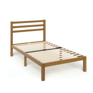 Zinus Leah Bamboo Platform Bed Frame, No Box Spring Needed, Wood Slat Support, Easy Assembly, Twin