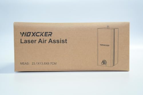 Woxcker Air Assist 30L/min Adjustable Air Assist Pump Kit for Cutting and Engravers, Removes Smoke and Dust/Reduces Surface Temperature/Protects Module, Suitable for Most Engravers