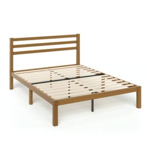 Zinus Leah Bamboo Platform Bed Frame, No Box Spring Needed, Wood Slat Support, Easy Assembly, Queen