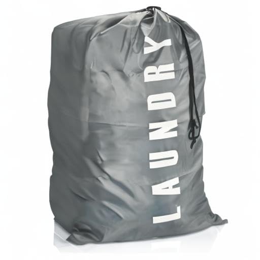 Laundry Bag - Locking Drawstring Clos.XL Travel Laundry Bag, Machine Washable Dirty Clothes Organizer, Large Enough to Hold 4 Loads of Laundry, Easy Fit a Laundry Hamper or Basket （gray，4" x 36")