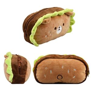 eyintlofc Plush Animal Stationery Cartoon Cute Pencil Case for Teen Girls and Cosmetic Bag 1 Pack Brown Bear