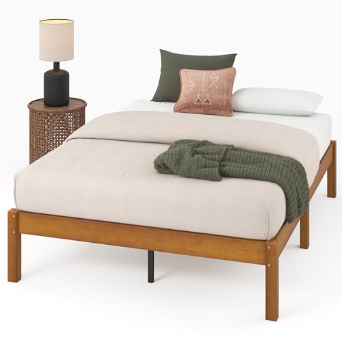 Zinus Ellie 14 Inch Bamboo Platform Bed Frame, Wood Slat Support, No Box Spring Needed, Easy Assembly, Queen