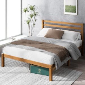 Zinus Leah Bamboo Platform Bed Frame, No Box Spring Needed, Wood Slat Support, Easy Assembly, Queen