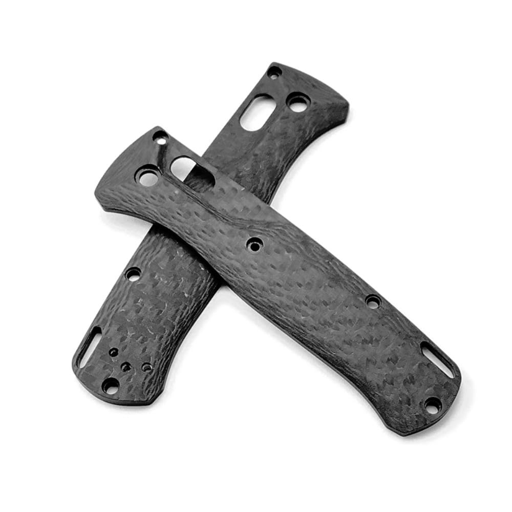 Aibote 1 Pair Full 3K Carbon Fiber Handle Scales Replacement Grips Designed for Benchmade Bugout 535 DIY Tool Handles Patch