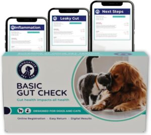 innovative pet lab basic gut health test kit for dogs & cats - at-home stool test for underlying digestion & immune symptoms like diarrhea, mood, itchy skin, gi discomfort - easy non-invasive testing