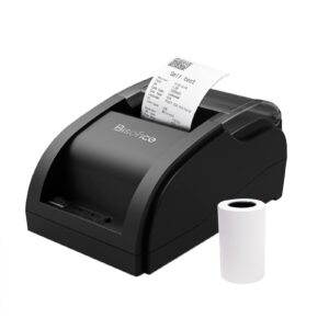 sunydog thermal receipt printer,desktop 58mm thermal receipt printer wireless barcode printer usb+bt connections with 1 roll paper inside support esc connecting compatible with windows android ios