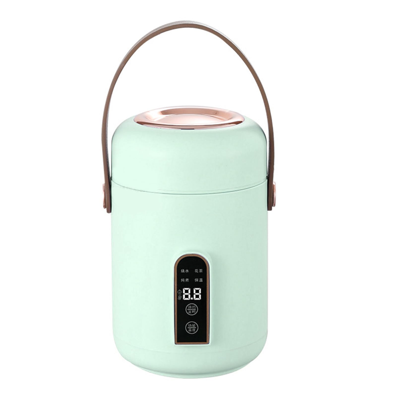 Mini Rice Cooker, Electric Stew Pot Easy To Clean Multifunction Insulated Portable Efficient Heating for Dorm for Home (Green)