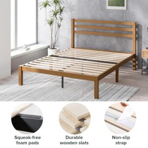 Zinus Leah Bamboo Platform Bed Frame, No Box Spring Needed, Wood Slat Support, Easy Assembly, Twin