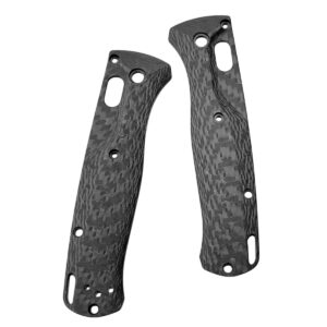 aibote 1 pair full 3k carbon fiber handle scales replacement grips designed for benchmade bugout 535 diy tool handles patch