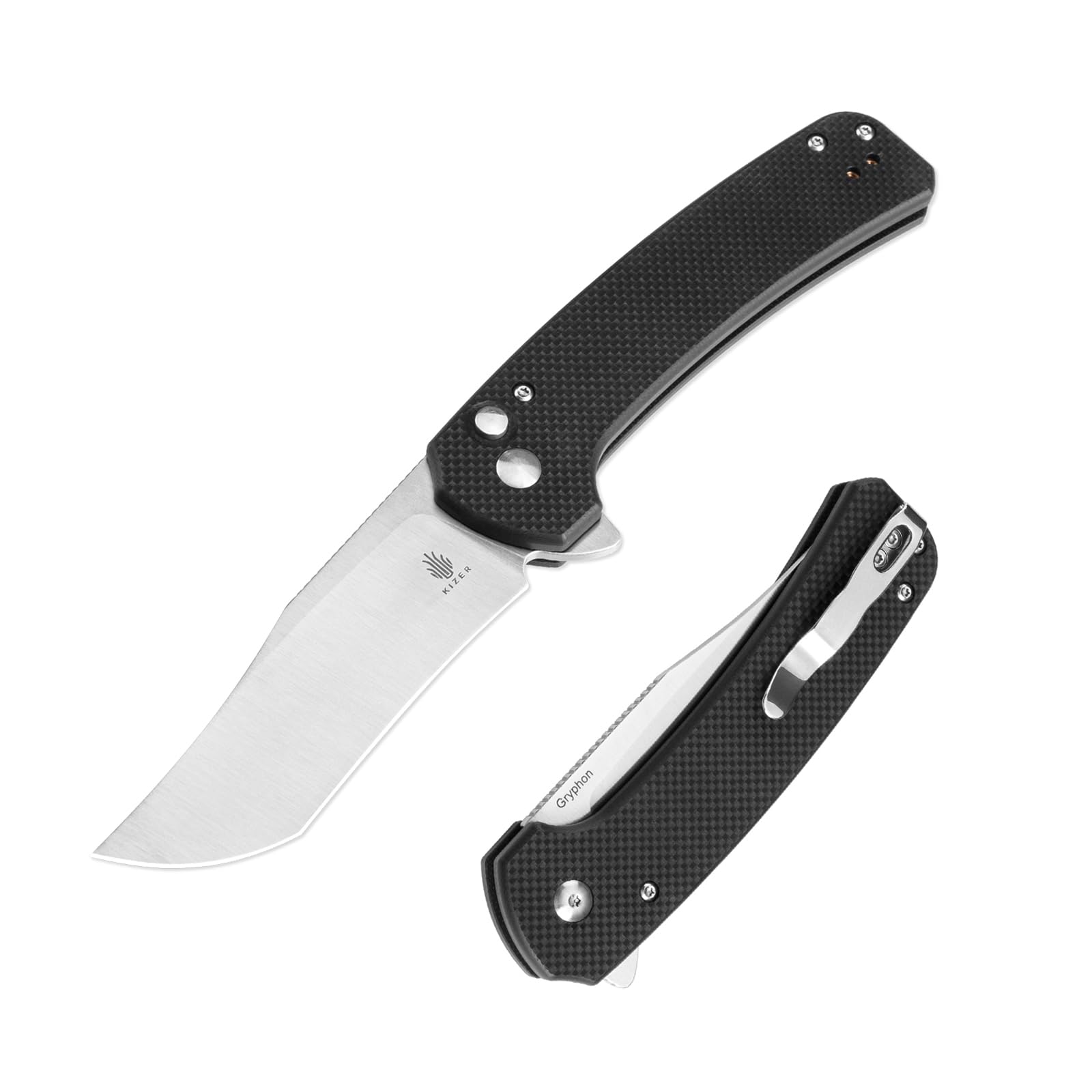 Kizer Gryphon Pocket Knife, 3.46 Inches 9Cr18MoV Steel Blade, G10 Handle, Folding Pocket Knife, L4010A1