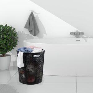 Rinboat 40 L Plastic Baskets for Storage, Round Plastic Laundry Hampers, 2 Packs