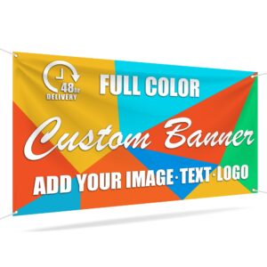 signsxcel custom vinyl banners and signs personalized with photo or logo text, diy banner customized for birthday party graduation thanksgiving wedding business indoor outdoor display