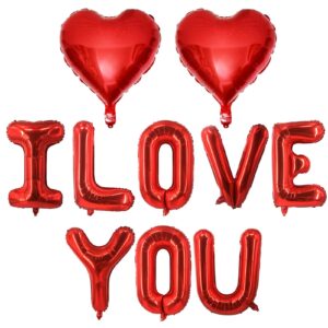 red heart balloons red i love you balloons for romantic love valentines day decorations bridal shower wedding party decorations