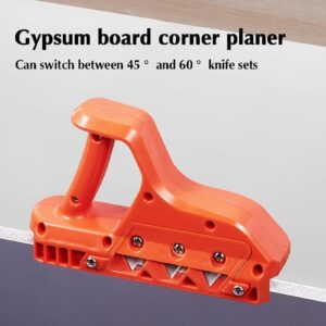 Fockety Drywall Chamfer, 45° 60° Cutting Plasterboard Fast Cutter Hand Planer for Woodworking, Plasterboard Planing Tool with 10 Blades, for Trim Gypsum Board, Cork Board, Plastic