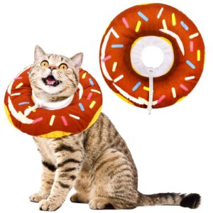 guiqulai cat cone collar soft,donut pet recovery collar for wound healing,adjustable protective cat donut collar after surgery neck pillow elizabethan collars for kitten,puppy and dogs