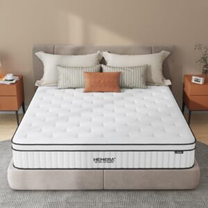 HEMERA Full Mattress, 10 Inch Hybrid Mattress in a Box, Individually Pocket Springs Bed Mattress, Full Size Mattress CertiPUR-US Certified, Pressure Relief & Supportive, Medium Firm, 75"*54"