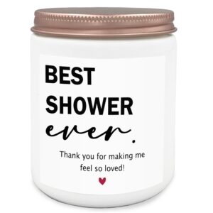 qvapt best shower ever lavender candle,shower hostess gift,baby shower thank you gift,bridal shower hostess gift, hostess gift, thank you gift,scented candles 8oz, jar candles