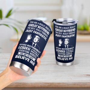 Aurahouse Christmas Gifts for Boyfriend, Funny Boyfriend Gifts Tumbler 20 Oz, Birthday Gifts for Boyfriend, Anniversary Boyfriend Gifts, Father's Day Gifts for Him Boyfriend, Valentines Day Cup