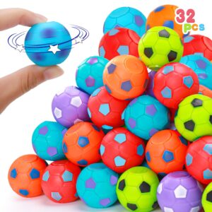 32pcs fidget spinner soccer balls sports birthday party favors bulk for kids 4-8 8-12 christmas goodie treat bag stuffers classroom treasure toys carnival prizes pinata fillers mini return gifts