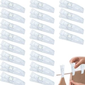 20 PCS Hanger Clips for Pleated Paper Blinds Shades, Multi-Purpose Plastic Hanger Clips Clear Plastic Blinds Clips Strong Pinch Finger Clips for Window Blinds Shades Clips That Hold Curtains