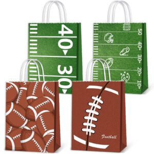 16pcs football goodie bags for boys with handle football paper bags football treat bags football gift bags football theme party decorations football party bags for kids birthday party supplies