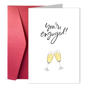 Funny Engagement Cards, Girlfriend Boyfriend Romantic Confession Cards, Fiancé Fiancee Naughty Proposal Cards, Bride and Groom Humorous Invitation Cards, Family And Friends Greetings Cards - Engaged