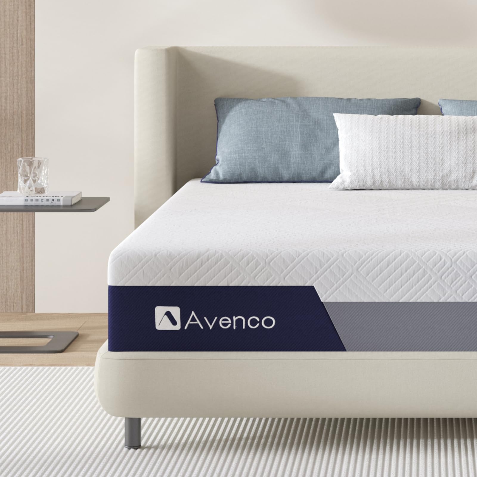 Avenco King Size Mattress, 12 Inch Gel Memory Foam Mattress King for Fresh Sleep & Pressure Relief, Medium Firm Mattress with Motion Isolation, Mattress in a Box