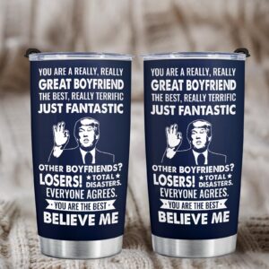 Aurahouse Christmas Gifts for Boyfriend, Funny Boyfriend Gifts Tumbler 20 Oz, Birthday Gifts for Boyfriend, Anniversary Boyfriend Gifts, Father's Day Gifts for Him Boyfriend, Valentines Day Cup