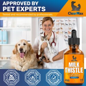 Milk Thistle for Dogs & Cats ◆ Milk Thistle for Cats ◆ Dog Milk Thistle ◆ Liver Support for Dogs & Cats ◆ Kidney Support for Dogs ◆ Milk Thistle Liquid ◆ 2Oz