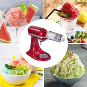 Gdrtwwh Shaver Ice Attachment for KitchenAid Stand Mixer-Ice Shaver and Snow Cone Attachment for Kitchenaid Stand Mixer,BPA Free（8pcs Ice Mold Includ)