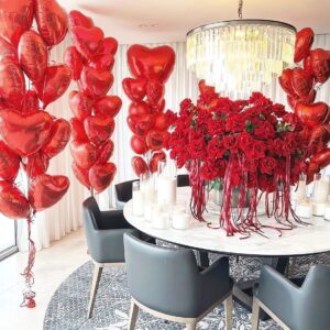 Red Heart Balloons Red I LOVE YOU Balloons for Romantic Love Valentines Day Decorations Bridal Shower Wedding Party Decorations