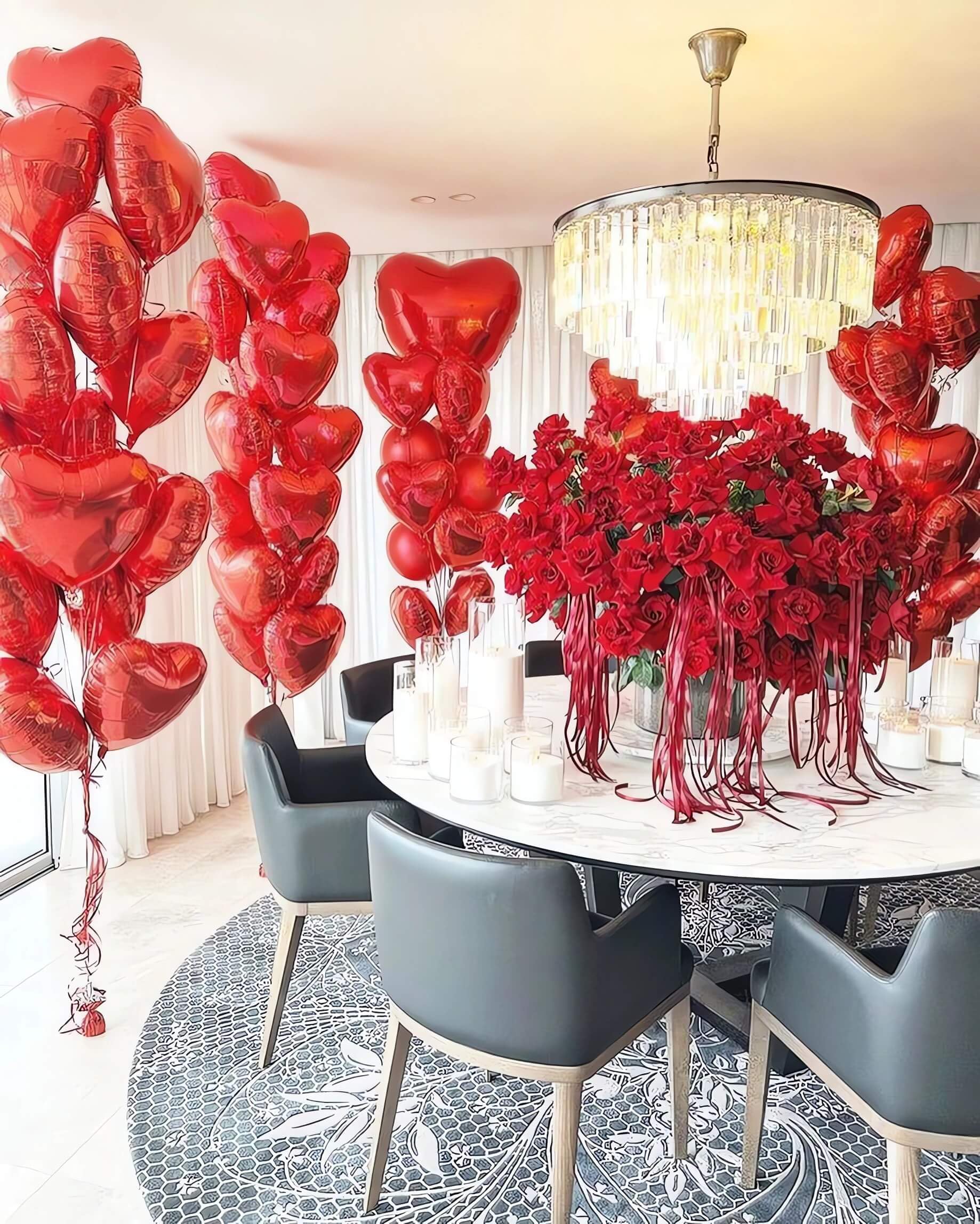 Red Heart Balloons Red I LOVE YOU Balloons for Romantic Love Valentines Day Decorations Bridal Shower Wedding Party Decorations