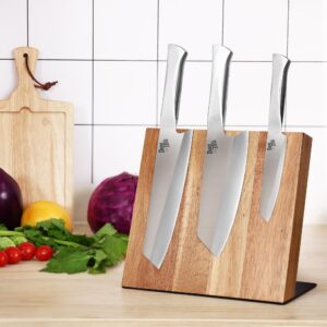 dimoedge Ultra Sharp 3-Piece Kitchen Knife Set, High Carbon Stainless Steel Chef Knife Set, Professional Japanese Knives with Ergonomic Hollow Handle