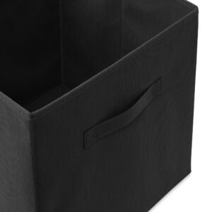 Casafield Set of 12 Collapsible Fabric Cube Storage Bins, Black - 13" Foldable Cloth Baskets for Shelves, Cubby Organizers & More