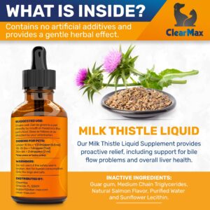 Milk Thistle for Dogs & Cats ◆ Milk Thistle for Cats ◆ Dog Milk Thistle ◆ Liver Support for Dogs & Cats ◆ Kidney Support for Dogs ◆ Milk Thistle Liquid ◆ 2Oz