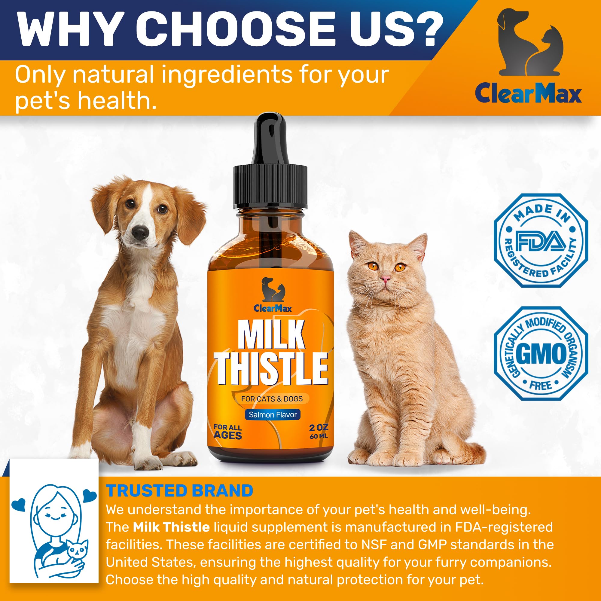 Milk Thistle for Dogs & Cats ◆ Milk Thistle for Cats ◆ Dog Milk Thistle ◆ Liver Support for Dogs & Cats ◆ Kidney Support for Dogs ◆ Milk Thistle Liquid ◆ 2Oz