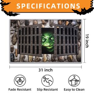 bobosufit Halloween Mat Clown Sewer 3D Illusion Outdoor Rug, Halloween Kitchen&Bathroom Mat Welcome Doormat Indoor Rugs, Scary Halloween Floor Front Door Mats Decorations 19 X 31 Inch