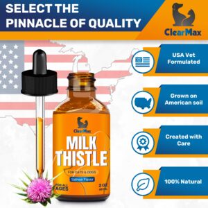 Milk Thistle for Dogs & Cats ◆ Milk Thistle for Cats ◆ Dog Milk Thistle ◆ Liver Support for Dogs & Cats ◆ Kidney Support for Dogs ◆ Milk Thistle Liquid ◆ 2Oz