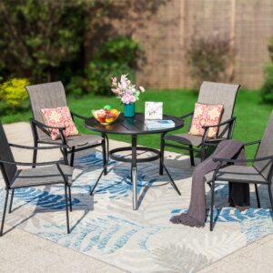 Sophia & William Outdoor Chairs Set of 4, Patio Chairs with Breathable Textilene Fabric and Heavy-Duty Iron Frame, Good for Lawn Garden Backyard Deck 350 lbs Capacity