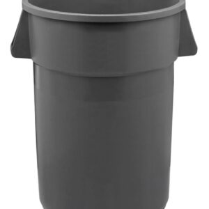 Regal Altair Round Commercial Trash Can. Waste Container for Home, Sidewalks, Roadside, Outdoor Multi-Purpose Can (20 Gallon, Trash Can, Gray)