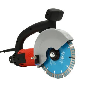 Electric Concrete Saw 6.3in 3000W Circular Saw Cutter with 2.05 inch Max Cutting Depth, Concrete Grooving Cutting Machine Includes Water Line & Blade, Slotting Machine for Stone, Brick