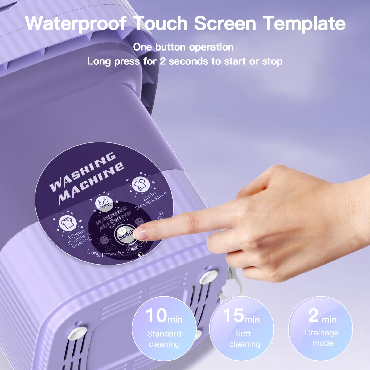 Portable Washing Machine,13L Folding Mini Washer with 3 Modes Deep Cleaning of underwear,baby clothes,Foldable Washing Machine for Apartments,Dorm,Camping,RV,Travel Laundry