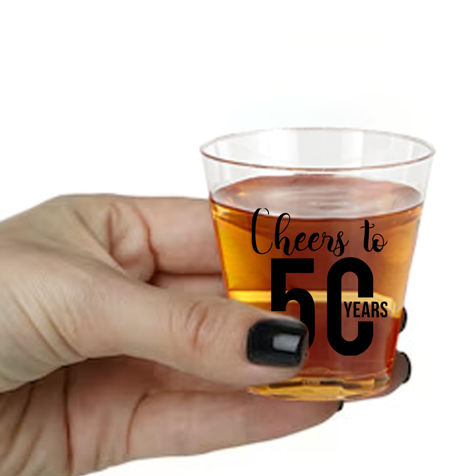 Cheers To 50 years Shot Glasses 100 PCS – 50th Birthday Shot Glasses Disposable 2oz, 50th Birthday Decorations For Men, 50th Birthday Cups Plastic, Perfect For 50th Birthday Party Favors