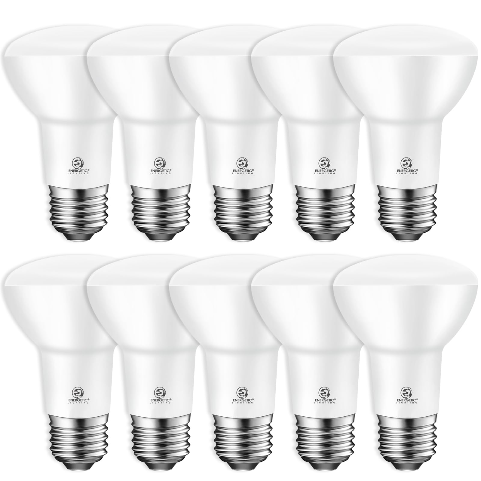 Energetic BR20 LED Bulb R20 Dimmable 5000K Daylight 45W Equivalent to 6.5W, Recessed Can Light Bulbs, Kitchen Ceiling Lights, E26 500 Lumen LED Flood Light Bulbs, Indoor UL Listed (Pack of 10)