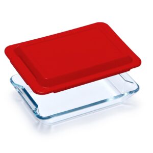 mini glass baking dish with lid, 1qt glass oven dish rectangular, rectangular mini baking pan