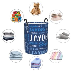 Custom Laundry Hamper with Name Personalized Laundry Baskets Dirty Clothes Hamper Bag Customized Collapsible Storage Organizer for Clothes Toys in the Dorm and Family (Style 01)