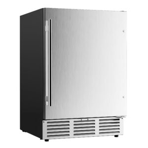 euhomy 24 inch beverage refrigerator, built-in and freestanding beverage cooler 180 can, under counter beverage fridge with stainless steel door, outdoor refrigerator for soda, beer, wine